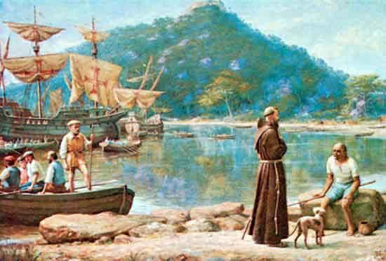 Benedito Calixto The Arrival of Friar Pedro Palacios oil painting picture